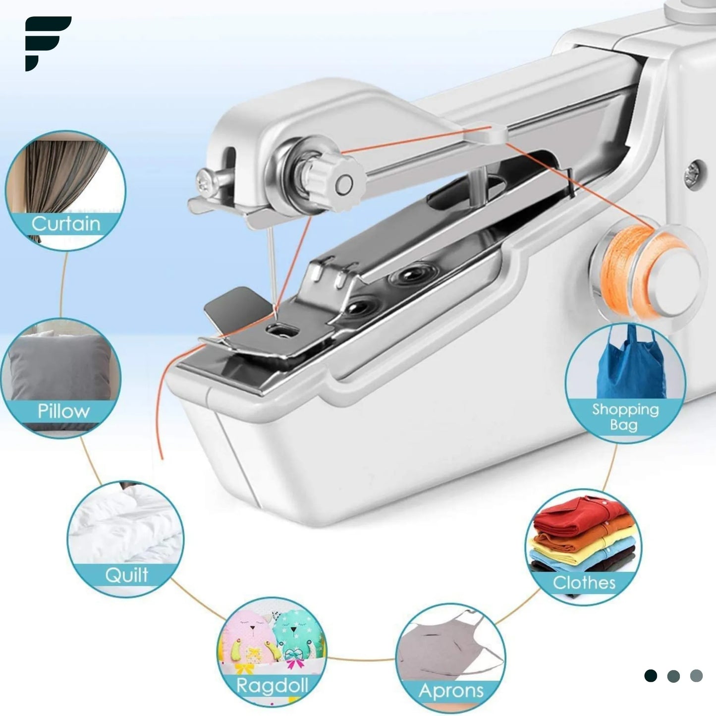 Handheld Sewing Machine, Portable Handy, Mini Needle Cordless Clothes Fabric Sewing Machine, Stapler Sewing Machine for Beginners