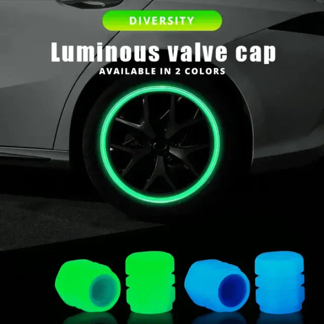 Luminous Tire Valve Cap (pack of 12)