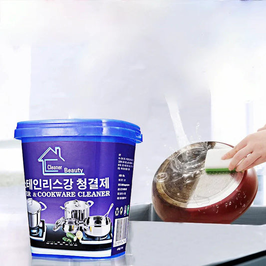Cookware Cleaner Stainless Steel Cleaning Paste Remove Stains from Pots Pans Utensils Cleaner Multi-Purpose Cream Powder 500gm (Dishwashing)